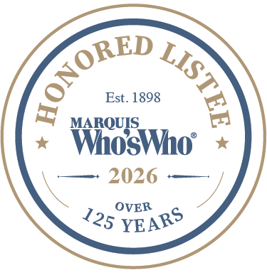 Marquis Who's Who Honored Listee 2026 badge — Dr. Andre Rafizadeh