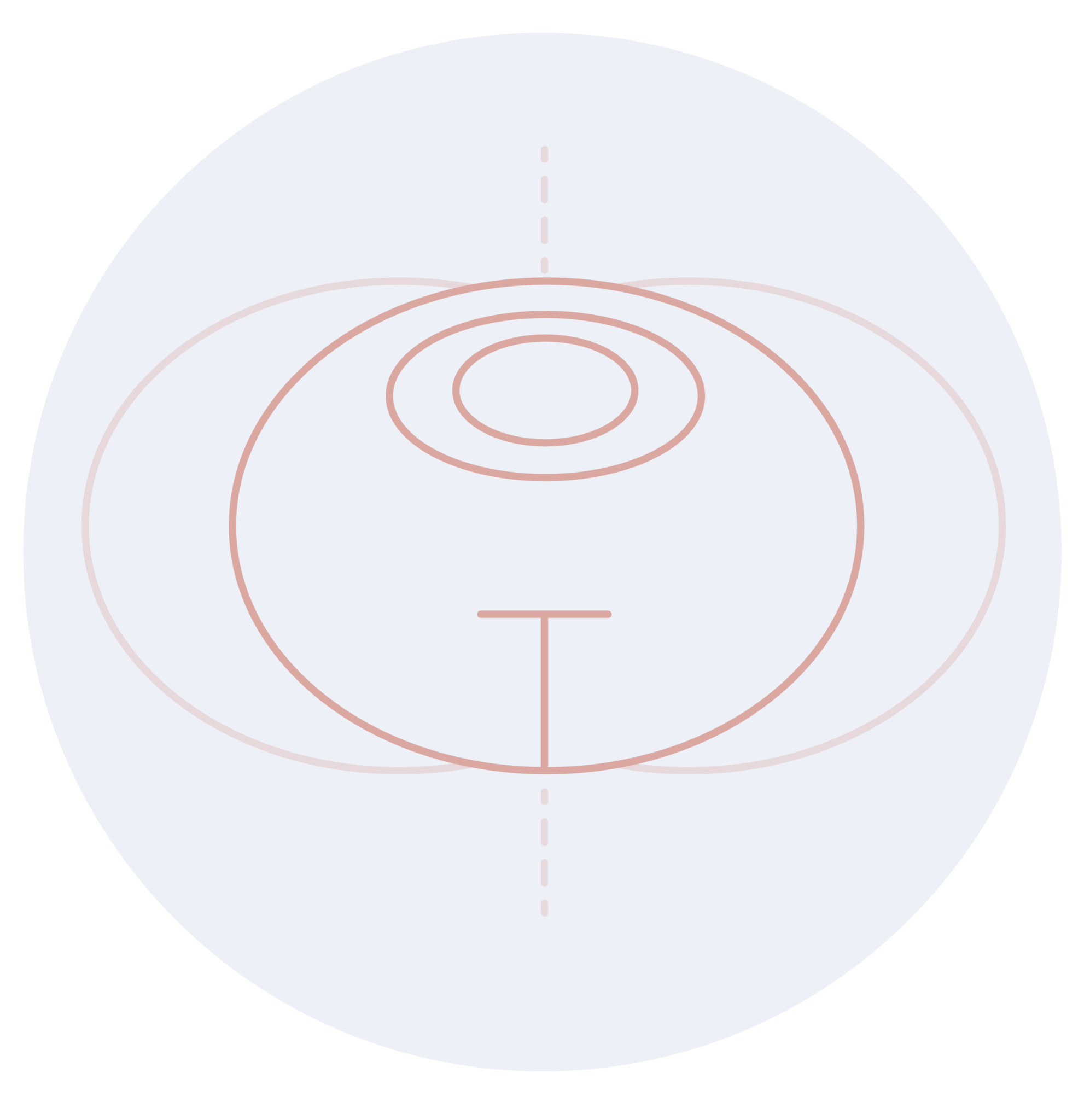 Motiva implant base diagram — top-down view